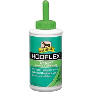 Absorbine Hooflex All Natural Horse Hoof Care Dressing & Conditioner with Applicator Brush, 15-fl oz bottle