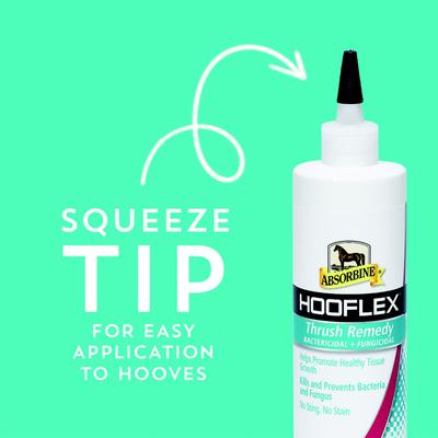 Show full view: Absorbine Hooflex Thrush Remedy Bactericidal & Fungicidal Horse Thrush Treatment, 12-fl oz bottle slide 4 of 5