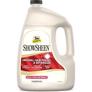 Absorbine ShowSheen Instant Detangling Hair Polish & Detangler Horse Spray, 1-gal bottle