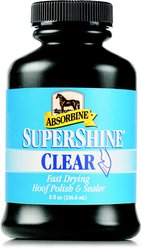 Absorbine Supershine Fast Drying Horse Hoof Polish & Sealer, 8-fl oz bottle, Clear High Gloss