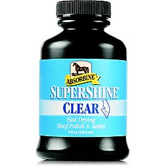 Absorbine Supershine Fast Drying Horse Hoof Polish & Sealer, 8-fl oz bottle, Clear High Gloss