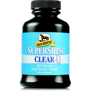 Absorbine Supershine Fast Drying Horse Hoof Polish & Sealer, 8-fl oz bottle, Clear High Gloss