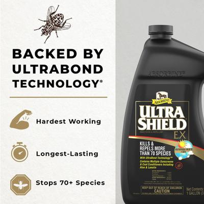 Show full view: Absorbine UltraShield EX Insecticide, Kills & Repels Horse Fly Spray Refill, 128-fl oz bottle slide 3 of 6