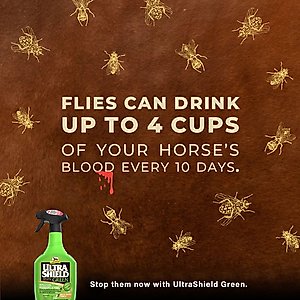 Absorbine UltraShield Green All-Natural Fly & Insect Repellent Horse & Dog Spray, 32-fl oz bottle