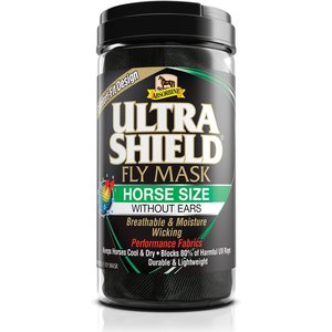 Absorbine Ultrashield No Ears Horse Fly Mask, Horse