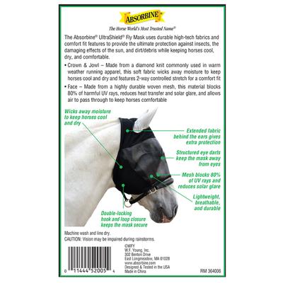 Show full view: Absorbine Ultrashield No Ears Horse Fly Mask, Horse slide 2 of 5