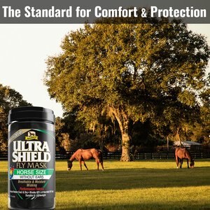 Absorbine Ultrashield No Ears Horse Fly Mask, Horse