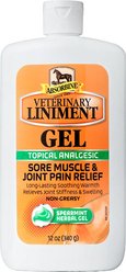 Absorbine Veterinary Topical Menthol Sore Muscles & Arthritis Pain Relief Horse Liniment Gel, 12-fl oz