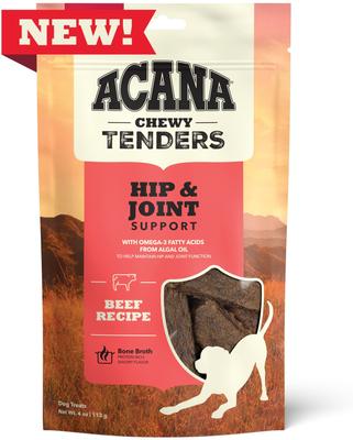 Show full view: ACANA Chewy Beef with Hip & Joint Support Strips Dog Treats, 4-oz bag slide 9 of 11
