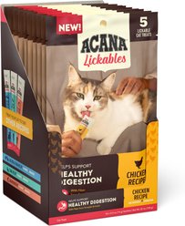 ACANA Chicken Natural Recipe Lickable Cat Treats, 2.5-oz pouch, 50 count bundle 