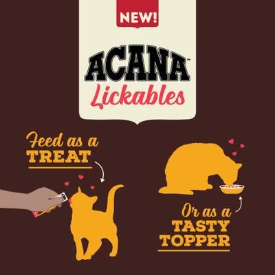Show full view: ACANA Chicken Natural Recipe Lickable Cat Treats, 2.5-oz pouch, 50 count bundle  slide 9 of 11