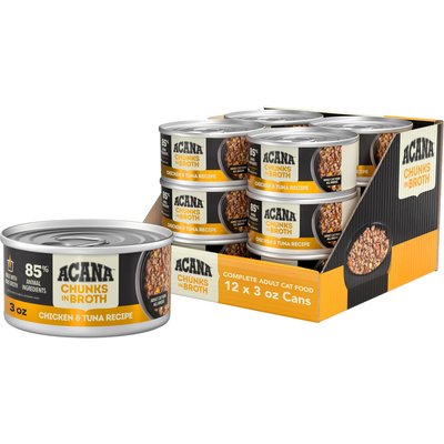 ACANA ACANA Chicken & Tuna Chunks in Broth Wet Cat Food, 3-oz can, case of 12