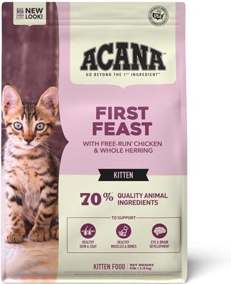 Show full view: ACANA Chicken + Tuna Recipe in Bone Broth Wet Food + First Feast High-Protein Kitten Dry Cat Food slide 6 of 9