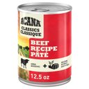 ACANA Classics Beef Pate Wet Dog Food, 12.5-oz can, case of 12