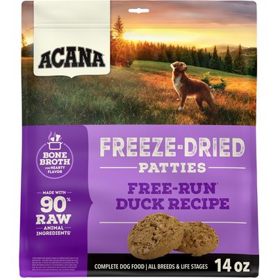 ACANA ACANA Free-Run Duck Patties Grain-Free High-Protein Freeze-Dried Dog Food & Topper, 14-oz bag