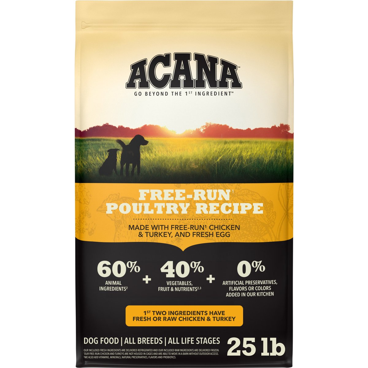 ACANA Heritage Free-Run Poultry Formula Dry Dog Food, 25-lb