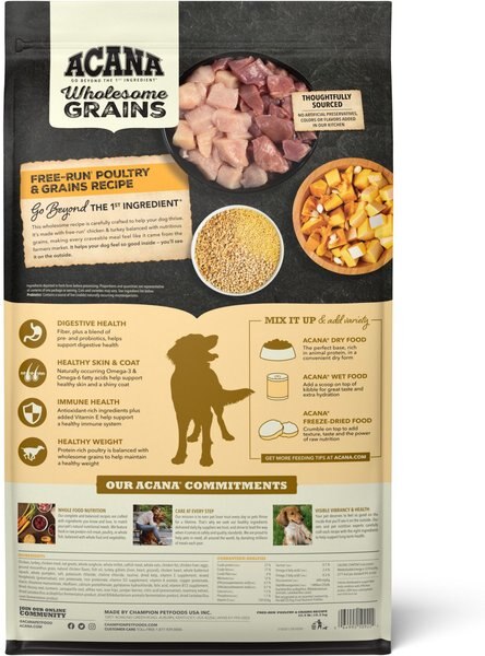 ACANA Free-Run Poultry Wholesome Grains Dry Dog Food