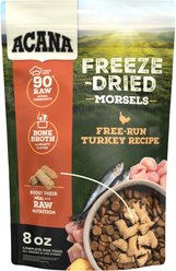 ACANA Free-Run Turkey Morsels Grain-Free High-Protein Freeze-Dried Dog Food & Topper, 8-oz bag