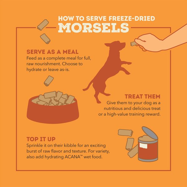 ACANA Free-Run Turkey Morsels Grain-Free High-Protein Freeze-Dried Dog Food & Topper