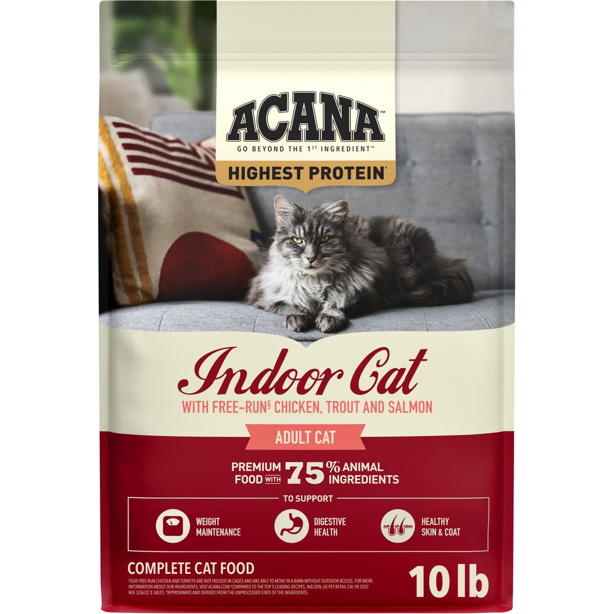 ACANA Indoor Cat Highest Protein Dry Cat Food, 10-lb bag
