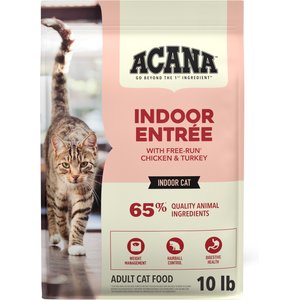 ACANA Indoor Entree Chicken Turkey Whole Herring & Rabbit Dry Cat Food, 10-lb bag