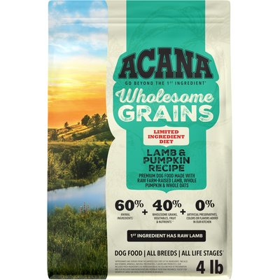 ACANA ACANA Limited Ingredient Lamb & Pumpkin Wholesome Grains Dry Dog Food, 4-lb bag