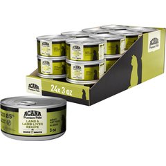 ACANA Premium Lamb & Lamb in Bone Broth Liver Pate Wet Cat Food, 3-oz can, case of 24