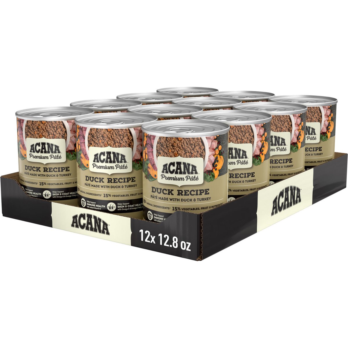 ACANA Premium Pate Duck in Bone Broth Grain-Free Wet Dog Food, 12.8-oz, case of 12
