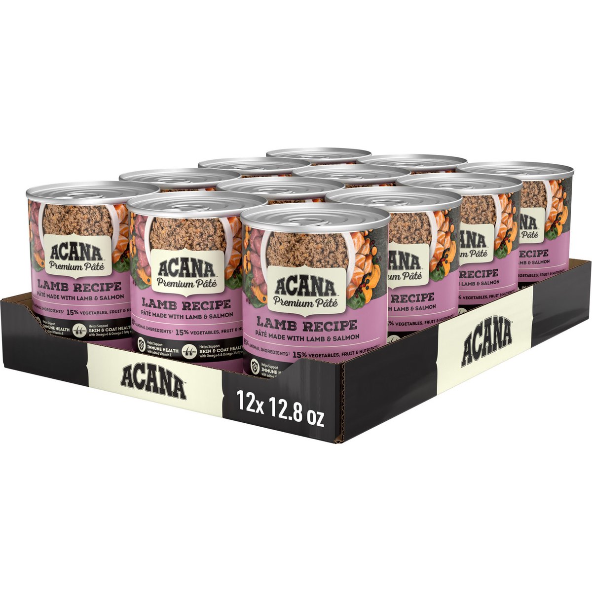 ACANA Premium Pate Lamb in Bone Broth Grain-Free Wet Dog Food, 12.8-oz, case of 12