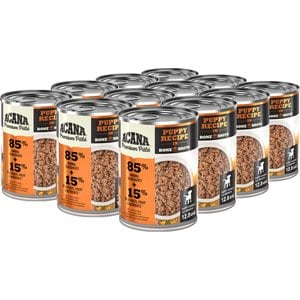 ACANA Premium Pate Puppy in Bone Broth Grain-Free Wet Dog Food, 12.8-oz can, case of 12