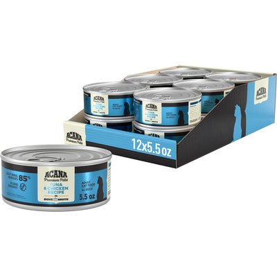 ACANA ACANA Premium Tuna & Chicken in Bone Broth Pate Wet Cat Food, 5.5-oz can, case of 12