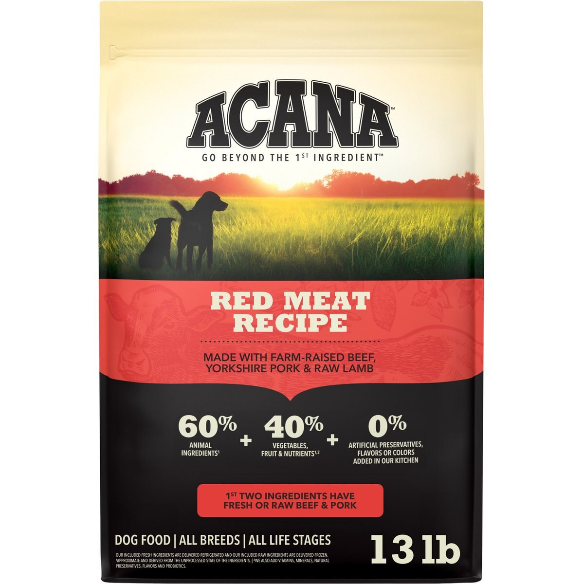 ACANA Red Meat Grain-Free Dry Dog Food, 13-lb bag