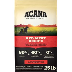 ACANA Red Meat Grain-Free Dry Dog Food, 25-lb bag