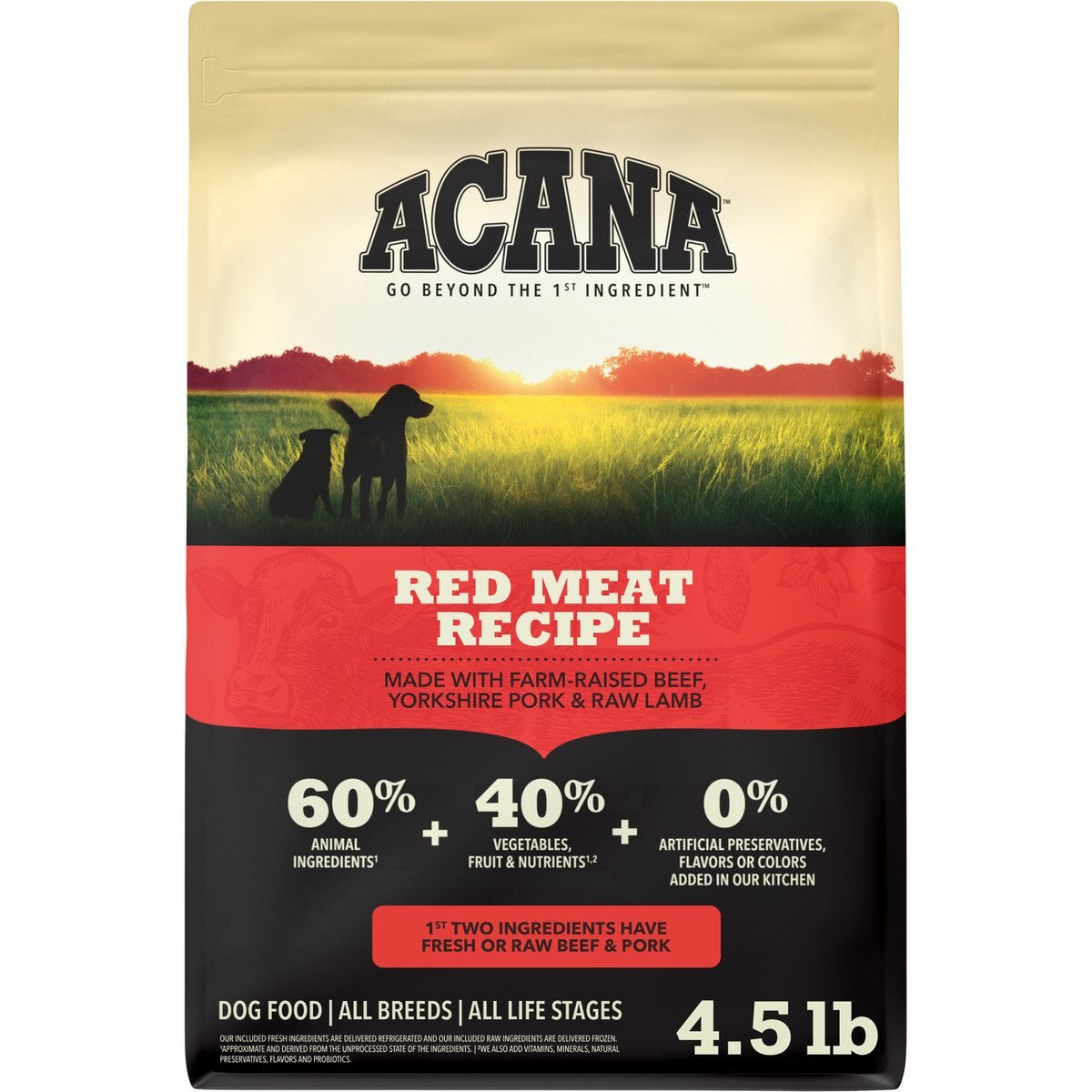 ACANA Red Meat Grain-Free Dry Dog Food, 4.5-lb bag