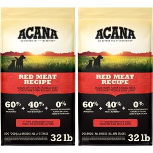 ACANA Red Meat Grain-Free Dry Dog Food, 64-lb bundle - Chewy.com
