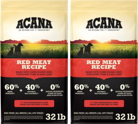 ACANA Red Meat Grain-Free Dry Dog Food, 64-lb bundle - Chewy.com