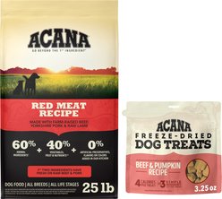 ACANA Red Meat Recipe Dry Food + Singles Beef & Pumpkin Formula Freeze-Dried Dog Treats