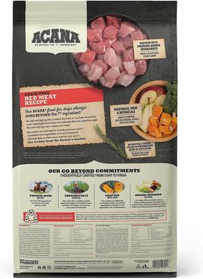 Show full view: ACANA Red Meat Recipe Dry Food + Singles Beef & Pumpkin Formula Freeze-Dried Dog Treats slide 3 of 8