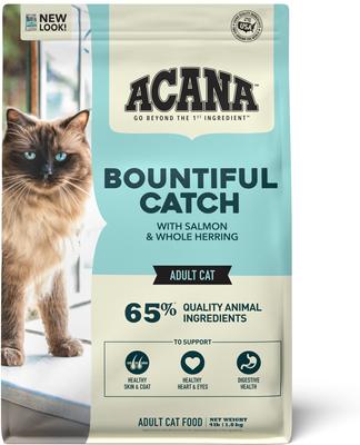 Show full view: ACANA Salmon + Chicken in Bone Broth Wet Food + Bountiful Catch High-Protein Dry Cat Food slide 6 of 8