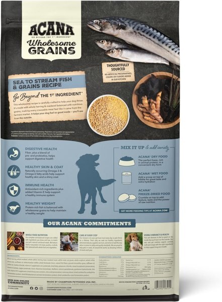 ACANA Sea to Stream Saltwater Fish Wholesome Grains Dry Dog Food