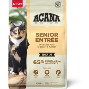 ACANA Senior Entree Chicken & Turkey Dry Cat Food, 4-lb bag