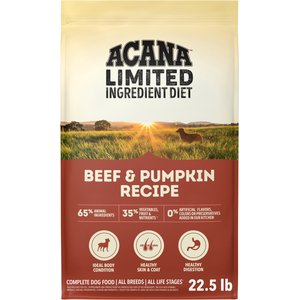ACANA Singles Limited Ingredient Beef & Pumpkin Grain-Free High-Protein Dry Dog Food, 22.5-lb bag