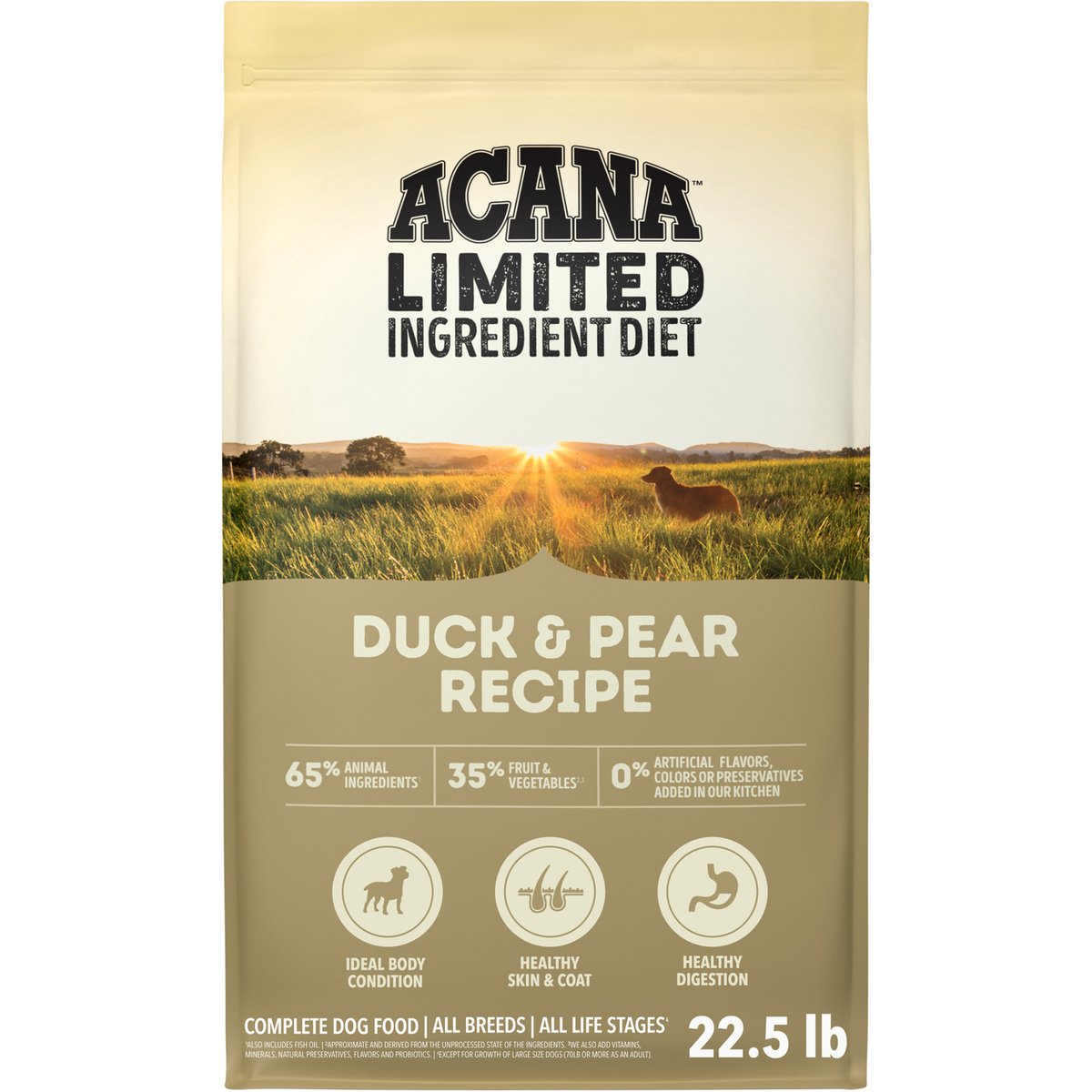 ACANA Singles Limited Ingredient Duck & Pear Grain-Free High-Protein Dry Dog Food, 22.5-lb bag