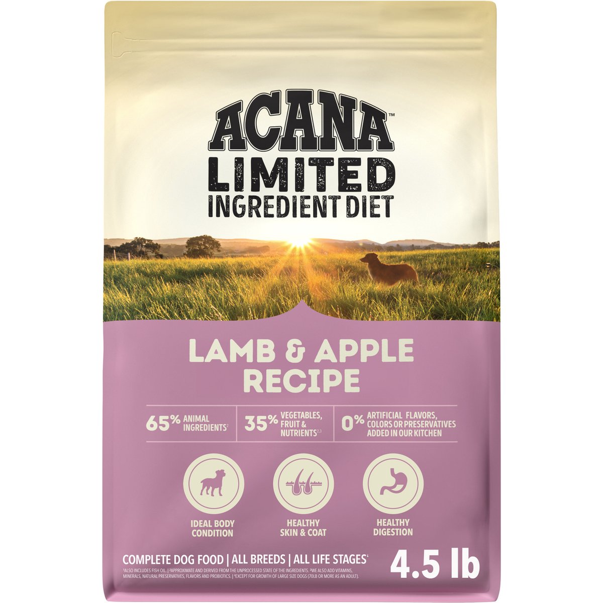 ACANA Singles Limited Ingredient Lamb & Apple Grain-Free High-Protein Dry Dog Food, 4.5-lb bag