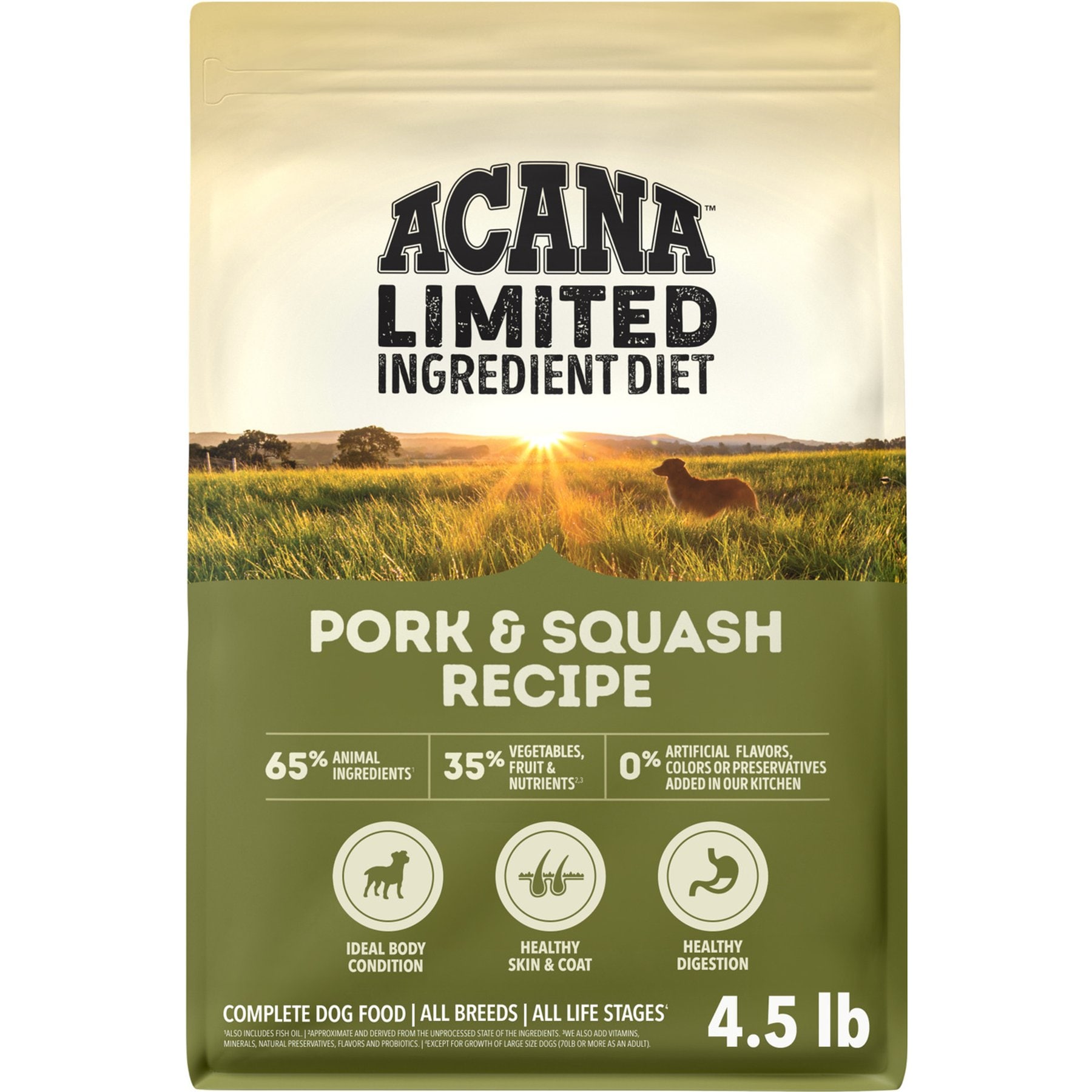 ACANA Singles Limited Ingredient Pork & Squash Grain-Free High-Protein Dry Dog Food, 4.5-lb bag