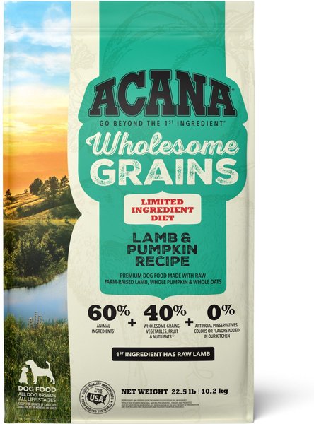 ACANA Wholesome Grains Limited Ingredient Diet Lamb & Pumpkin Recipe Dog Food