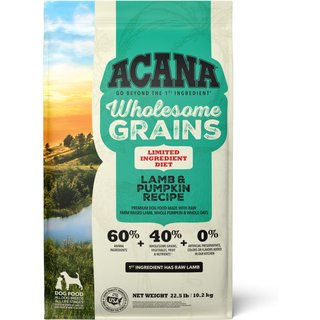 ACANA Singles + Wholesome Grains Limited Ingredient Diet Lamb & Pumpkin Recipe Dry Dog Food, 22.5-lb bag slide 1 of 8
