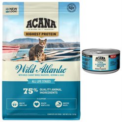 ACANA Tuna + Chicken in Bone Broth Wet Food + Wild Atlantic Dry Cat Food