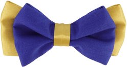 Accent Fashion Metallic Dog Collar Embellishment, Blue Bowtie