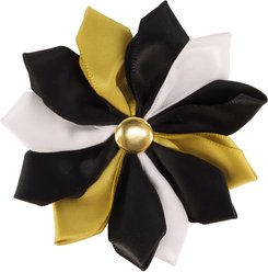 Accent Fashion Metallic Dog Collar Embellishment, Gold Flower